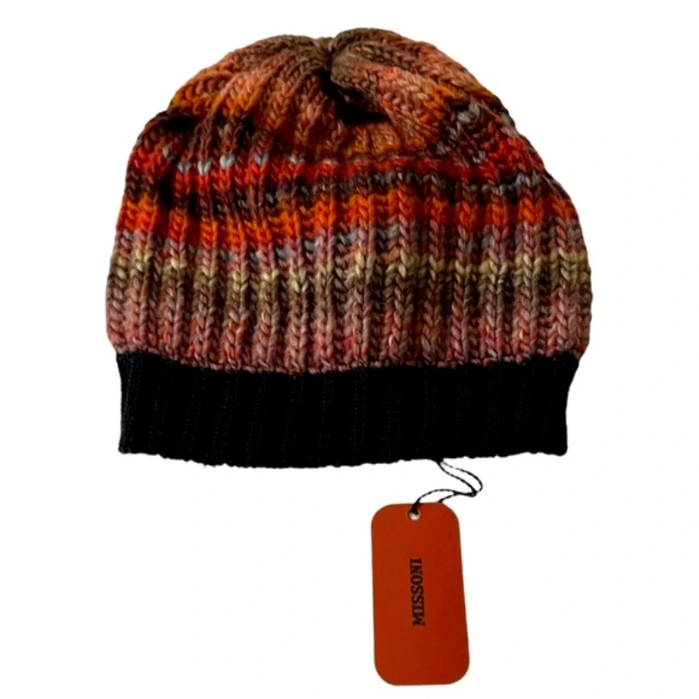 Missoni Multicolor Crochet-Knit Beanie, Red - Picture 14 of 16